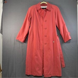 London Fog Faux Suede Trench Coat Size 4 Petite